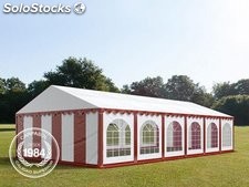 6x12m PVC Marquee / Party Tent w. Groundbar, red-white