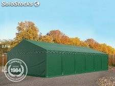 6x12m PVC Storage Tent / Shelter w. Groundbar, dark green