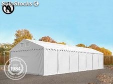 6x14m 2.6m Sides PVC Storage Tent / Shelter w. Groundbar, fire resistant white