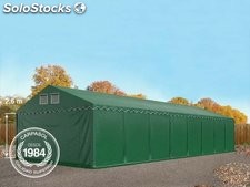 6x16m 2.6m Sides PVC Storage Tent / Shelter w. Groundbar, dark green