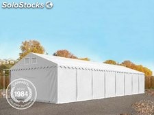 6x16m 2.6m Sides PVC Storage Tent / Shelter w. Groundbar, white