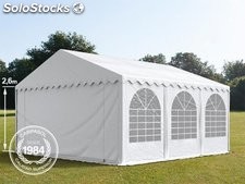 6x6m 2.6m Sides PVC Marquee / Party Tent w. Groundbar, white