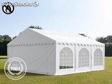 6x6m PVC Marquee / Party Tent w. Groundbar, fire resistant white