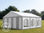 6x6m PVC Marquee / Party Tent w. Groundbar, grey-white - 1