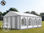 6x8m 2.6m Sides PVC Marquee / Party Tent w. Groundbar, fire resistant grey-white - 1