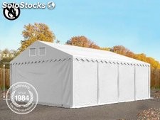 6x8m 2.6m Sides PVC Storage Tent / Shelter w. Groundbar, fire resistant white