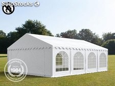 6x8m PVC Marquee / Party Tent w. Groundbar, fire resistant white