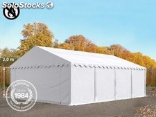 6x8m PVC Storage Tent / Shelter w. Groundbar, fire resistant white