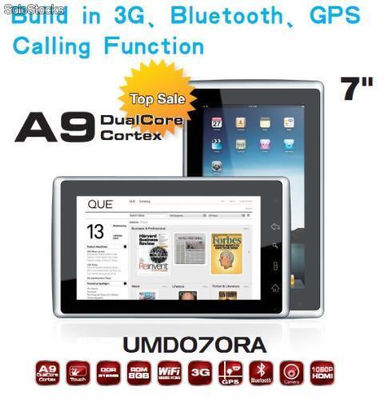 7&quot; mid/tablets/umpc/umd Built-in 3g/gps/phone function/Bluetooth cpu CorteA9