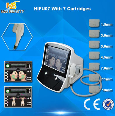 7 Patronen Face Lift HIFU Maschine / hoher Intensität fokussiert