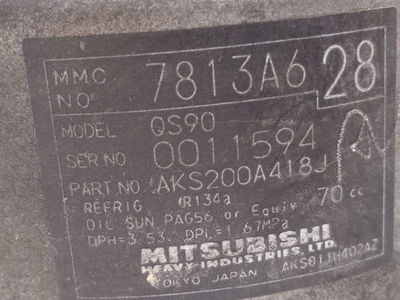 7052318 compresor aire acondicionado / 7813A628 / para mitsubishi asx (GA0W) Mot - Foto 5