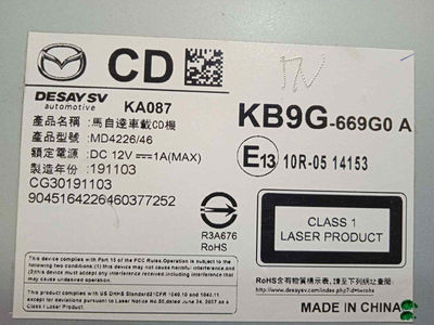 7164364 sistema audio / radio CD / KB9G669G0A / para mazda cx-5 2.0 cat - Foto 5
