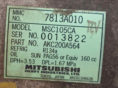 7401475 compresor aire acondicionado / 7813A010 / para mitsubishi grandis (NA0W) - Foto 5