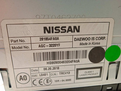 7411116 sistema audio / radio CD / 281854FA0A / para nissan nv 200 (M20) e-NV200 - Foto 5