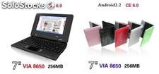 7pouce mini netbook notebook laptop umpc android2.2 wm8650 256m 4g wifi