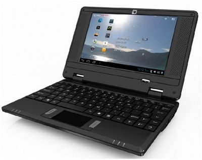 7pul android netbook notebook pc785 android4.2 wm8880 dual-core 512mb 4gb camera
