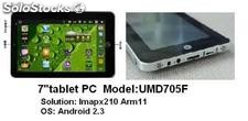 7pul tabletas pc mid umd android2.3 ix210 1Ghz 256m 4g wifi camara resistiva