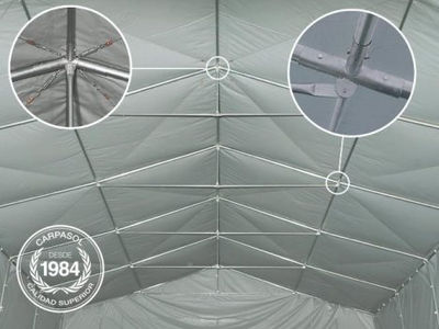 7x10m 2.6m Sides PVC Storage Tent / Shelter w. Groundbar, fire resistant white - Foto 4