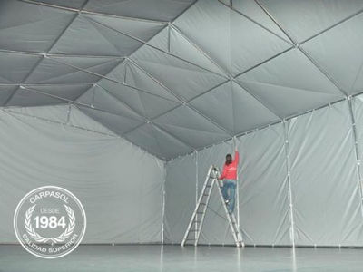 7x12m 2.6m Sides PVC Storage Tent / Shelter w. Groundbar, white - Foto 3