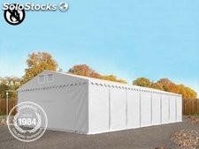 7x14m 2.6m Sides PVC Storage Tent / Shelter w. Groundbar, fire resistant white