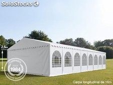 7x24m 2.6m Sides PVC Marquee / Party Tent w. Groundbar, white