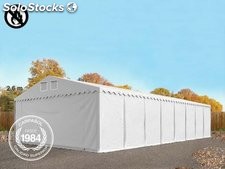 7x24m 2.6m Sides PVC Storage Tent / Shelter w. Groundbar, fire resistant white