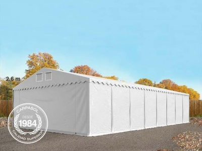 7x24m 2.6m Sides PVC Storage Tent / Shelter w. Groundbar, white