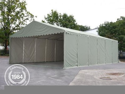 7x36m 2.6m Sides PVC Storage Tent / Shelter w. Groundbar, fire resistant white - Foto 2