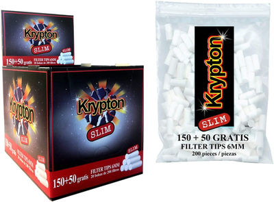 8000 filtri Krypton Slim 6x15mm (40 bustine 200 pezzi)