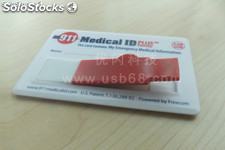 8g Memoria USB forma tarjeta publicitaria imprime información de empresa modelo