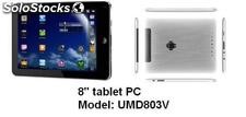 8pul tabletas pc umd mid android2.2 wm8650 256m 4g wifi camara resistiva