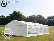 8x10m PVC Marquee / Party Tent w. Groundbar, fire resistant white
