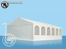 8x12m PVC Marquee / Party Tent w. Groundbar, fire resistant white