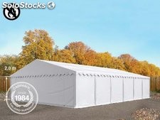 8x12m PVC Storage Tent / Shelter w. Groundbar, fire resistant white