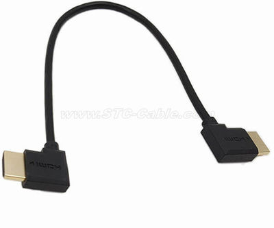 90 Angle Right hdmi Male to Left hdmi Male Adapter Cable - Foto 3