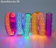 90 Collares LED Luminosos de perro diseño Leopardo animal print