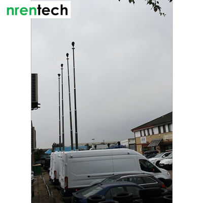 9m CCTV Pneumatic Telescopic Mast Tower für mobile Sicherheitsanhänger Fahrzeug - Foto 4