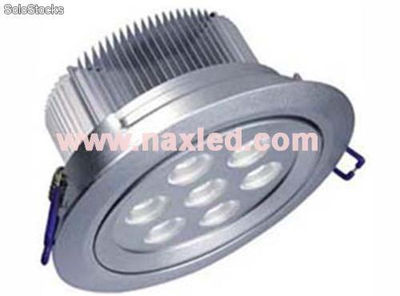 9x1W led down light, recessed ceiling light, silvery aluminum