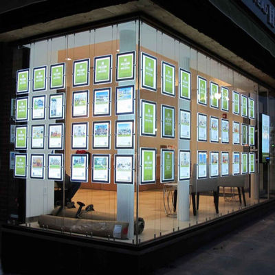 A3 LED Fenster Leuchttafeln Immobilienmakler Display Doppel Landschaft - Foto 4