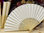 Abanico de madera de bambú y papel en color beige para bodas 100 unidades - Foto 2