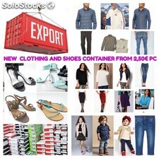 Abbigliamento e calzature container export
