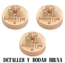 Abrebotellas Madera Personalizado Boda Jarra De Cerveza