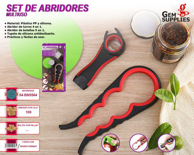 Abridor De Tarros Abrelatas Botellas4-1 We Houseware