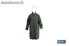 Abrigo de Lluvia | Color Verde | Fabricado en Poliéster y PVC | Costuras