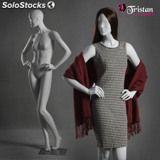 Abstract female mannequin white color ice