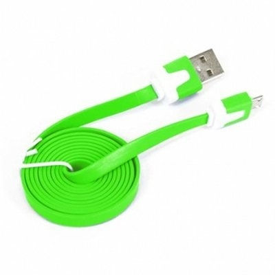 Accesorio omega Cable plano microUSB-usb 2.0 tablet 1M Verde