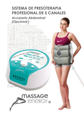 Accesorio Opcional Abdominal Presoterapia Profesional 5 Camaras Massage Energy