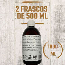 Aceite de argán biológico 1000 ml, 100% puro extra virgen prensado en frio