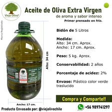 Aceite de oliva extra virgen viejo olivo de sabor y aroma intenso