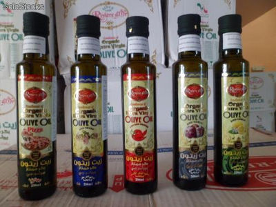 Aceite de oliva orgánica extra virgen con aromas 250 ml